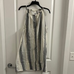 LOFT Striped Sleeveless Shift Dress